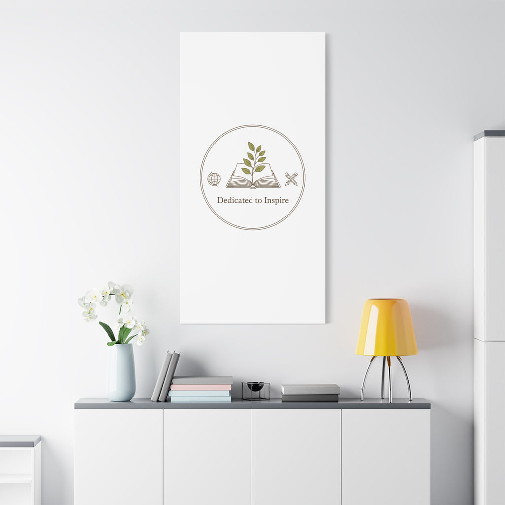 Dedicated to Inspire Canvas | Minimalist Teacher Decor, Educator Pride