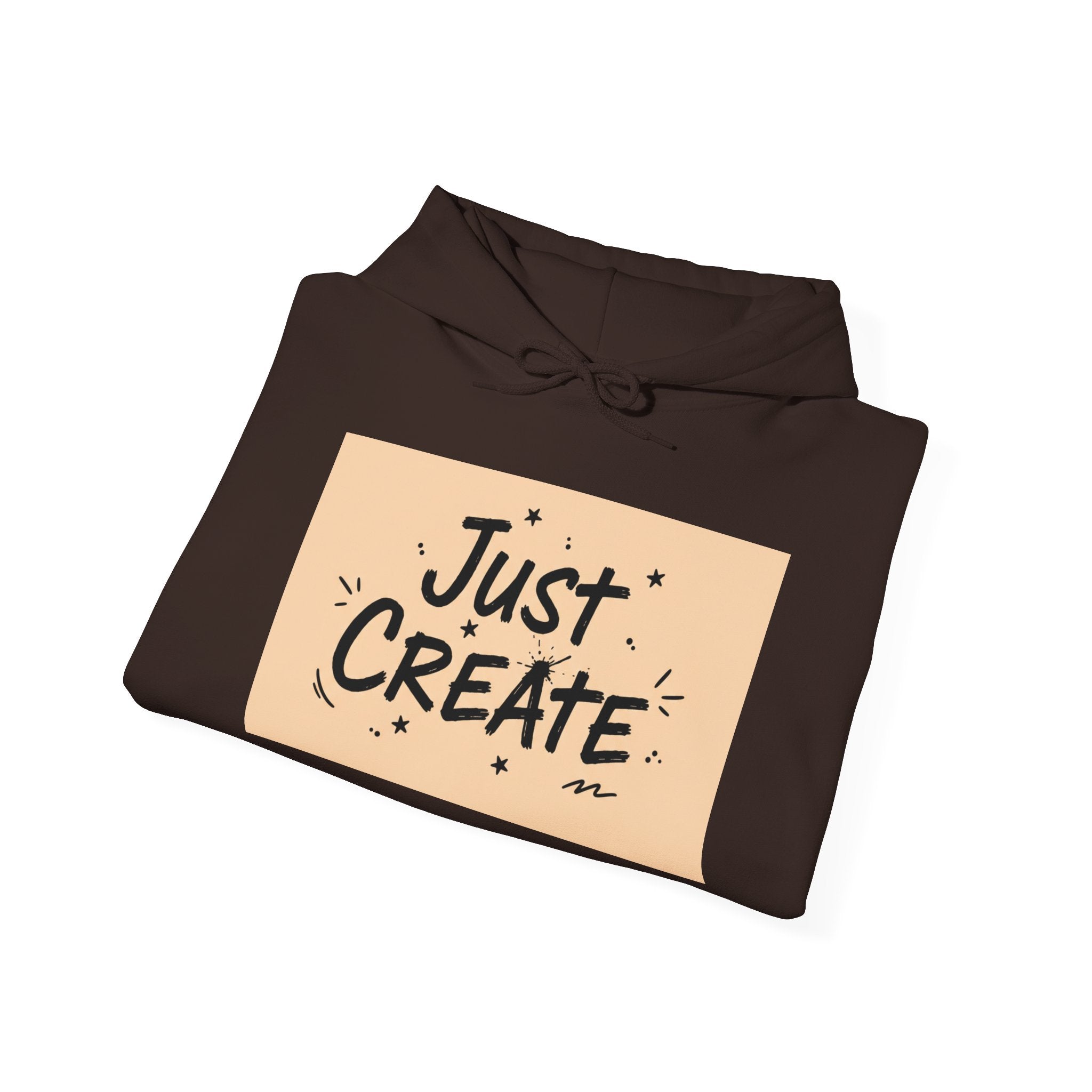 Just Create handwritten marker hoodie | doodle quote, marker scribble design
