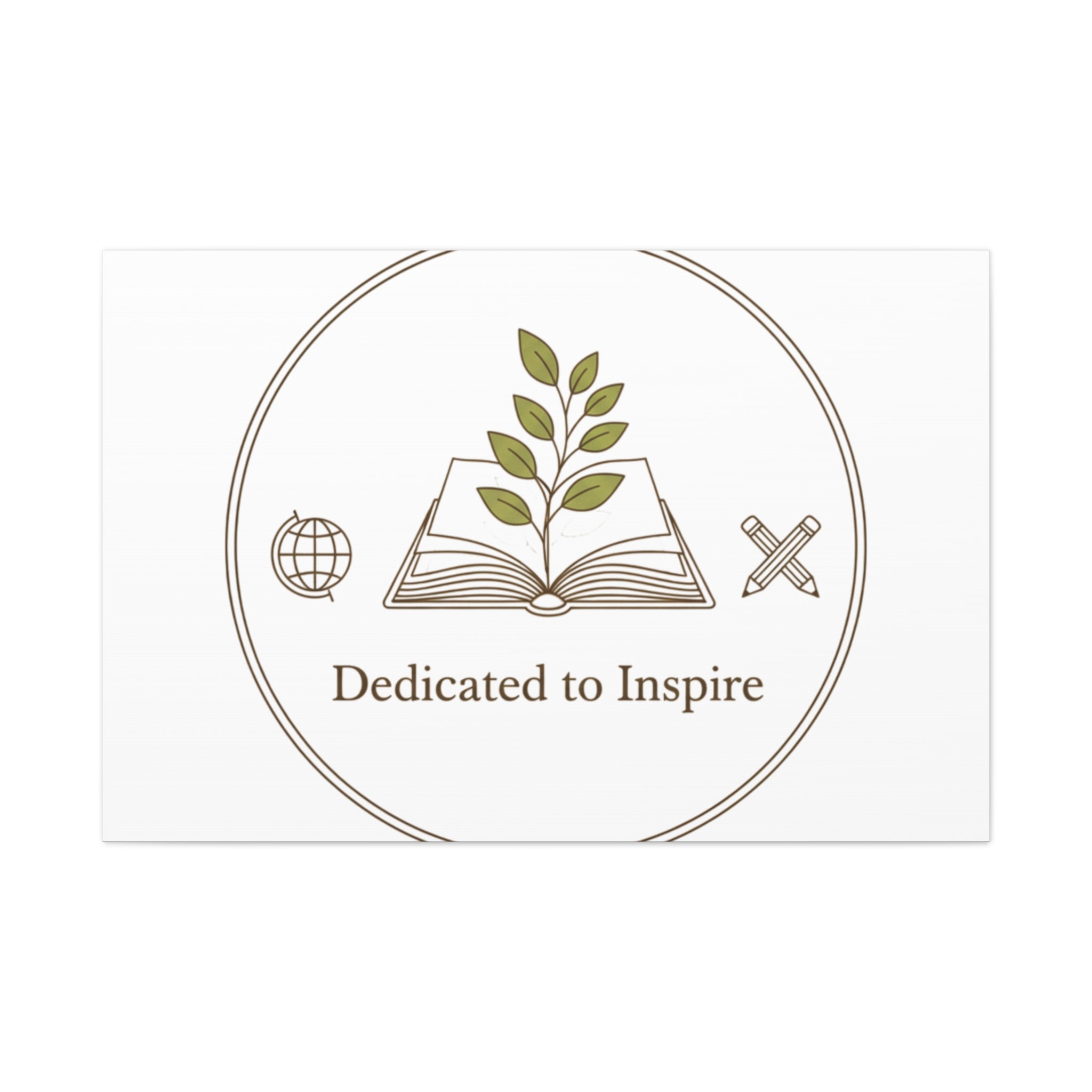 Dedicated to Inspire Canvas | Minimalist Teacher Decor, Educator Pride