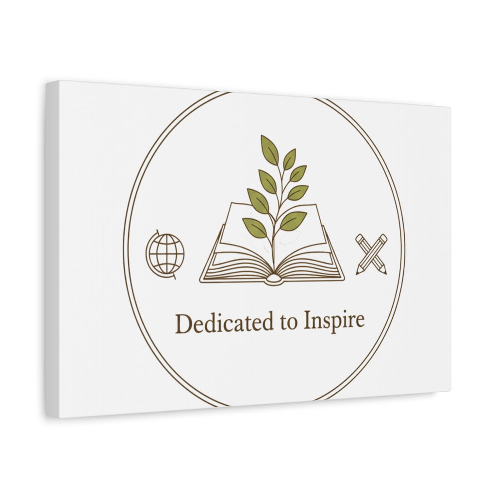 Dedicated to Inspire Canvas | Minimalist Teacher Decor, Educator Pride