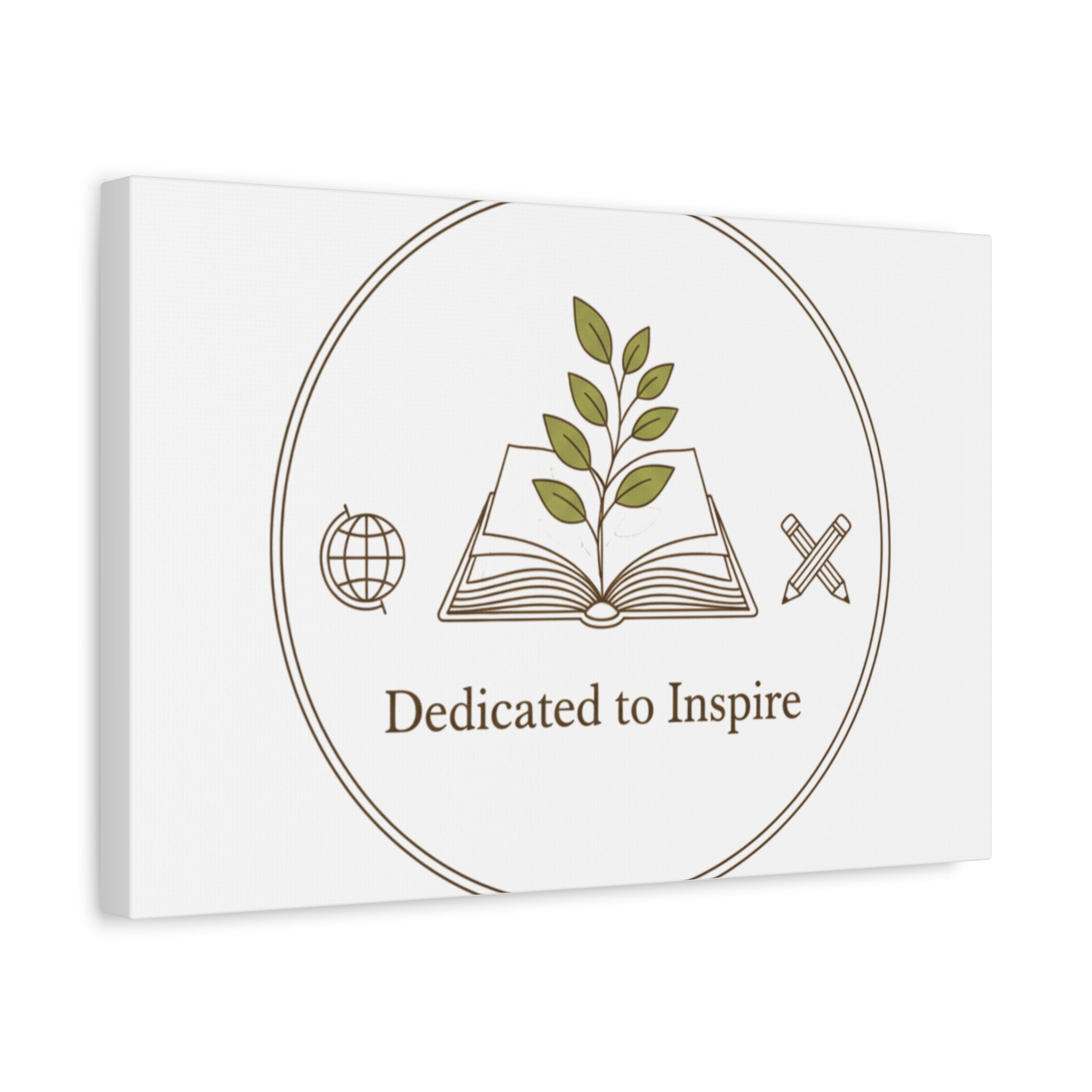 Dedicated to Inspire Canvas | Minimalist Teacher Decor, Educator Pride