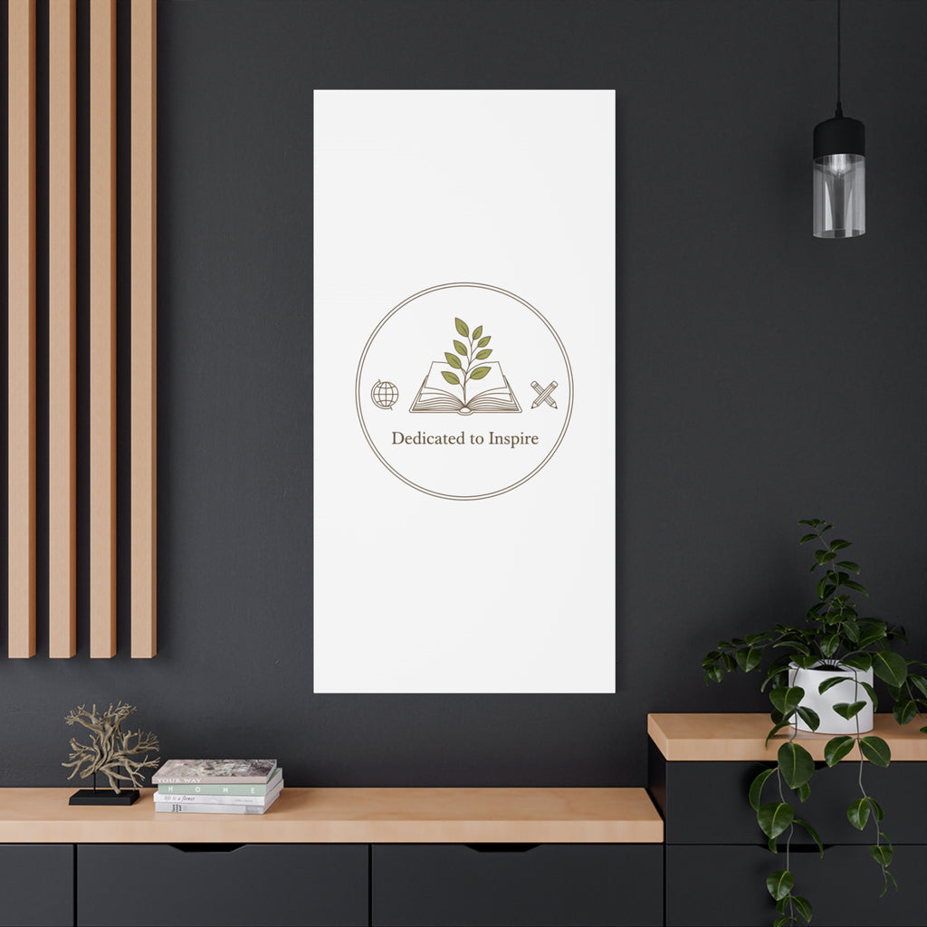 Dedicated to Inspire Canvas | Minimalist Teacher Decor, Educator Pride