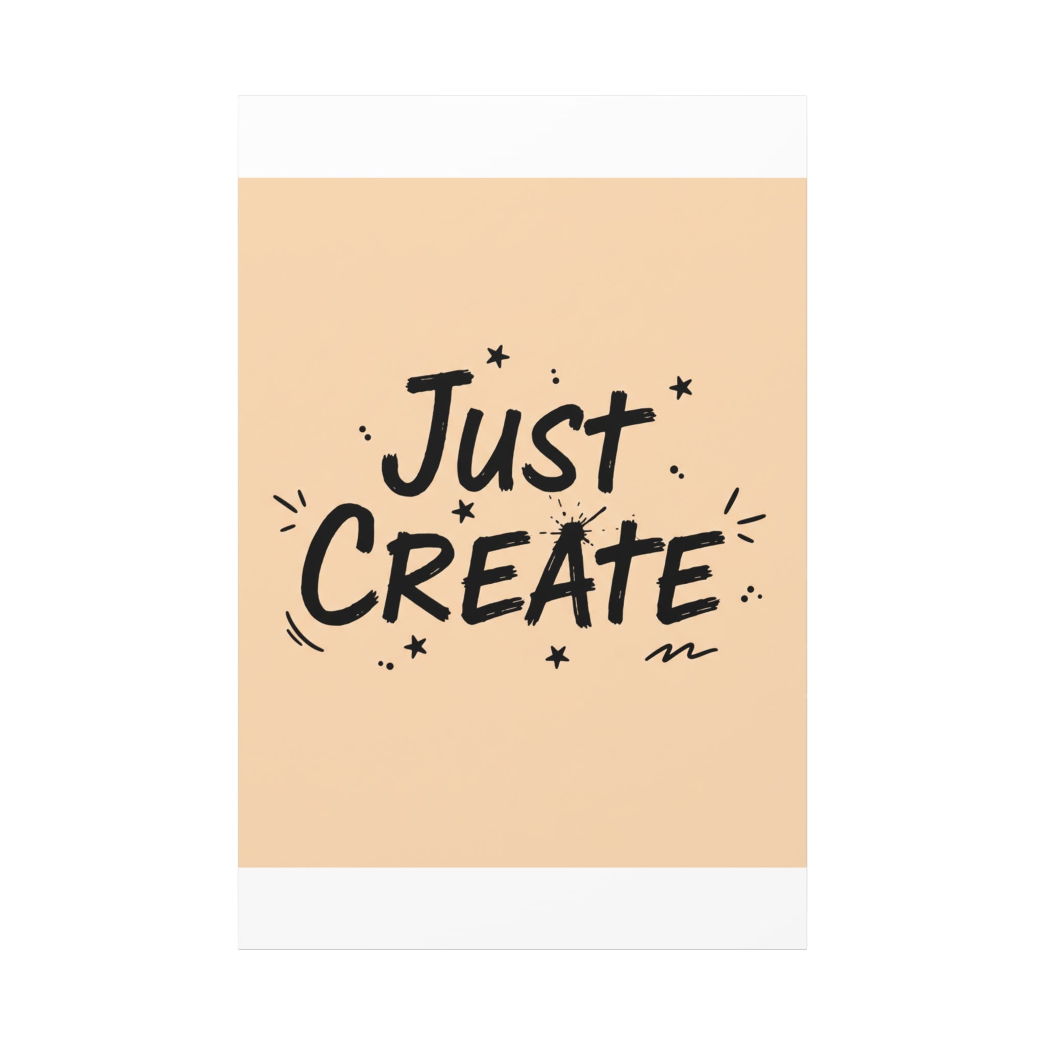 Just Create marker scribble art Canvas | Handwritten marker aesthetic