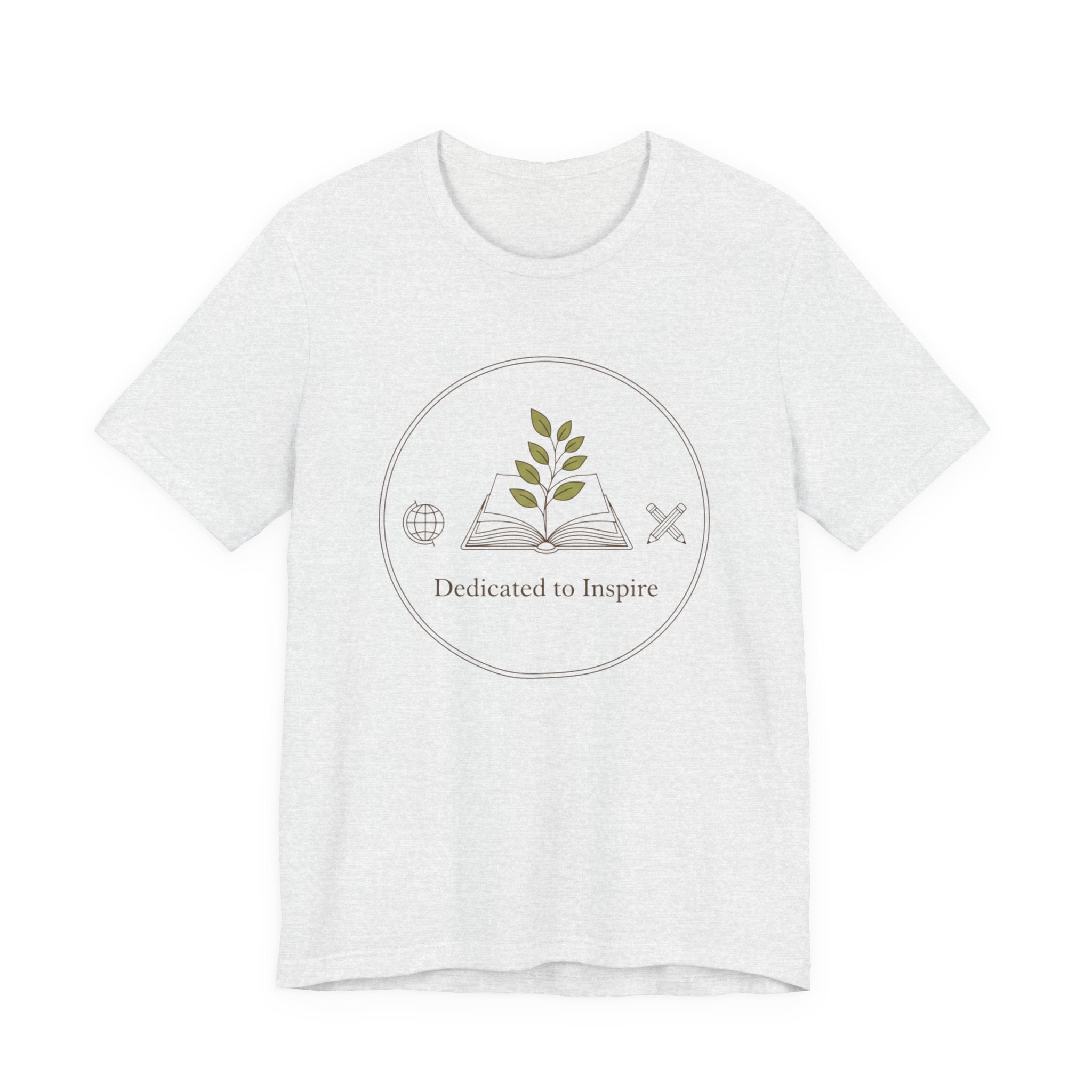 Dedicated to Inspire Tee | modern teacher shirt, minimalist educator pride