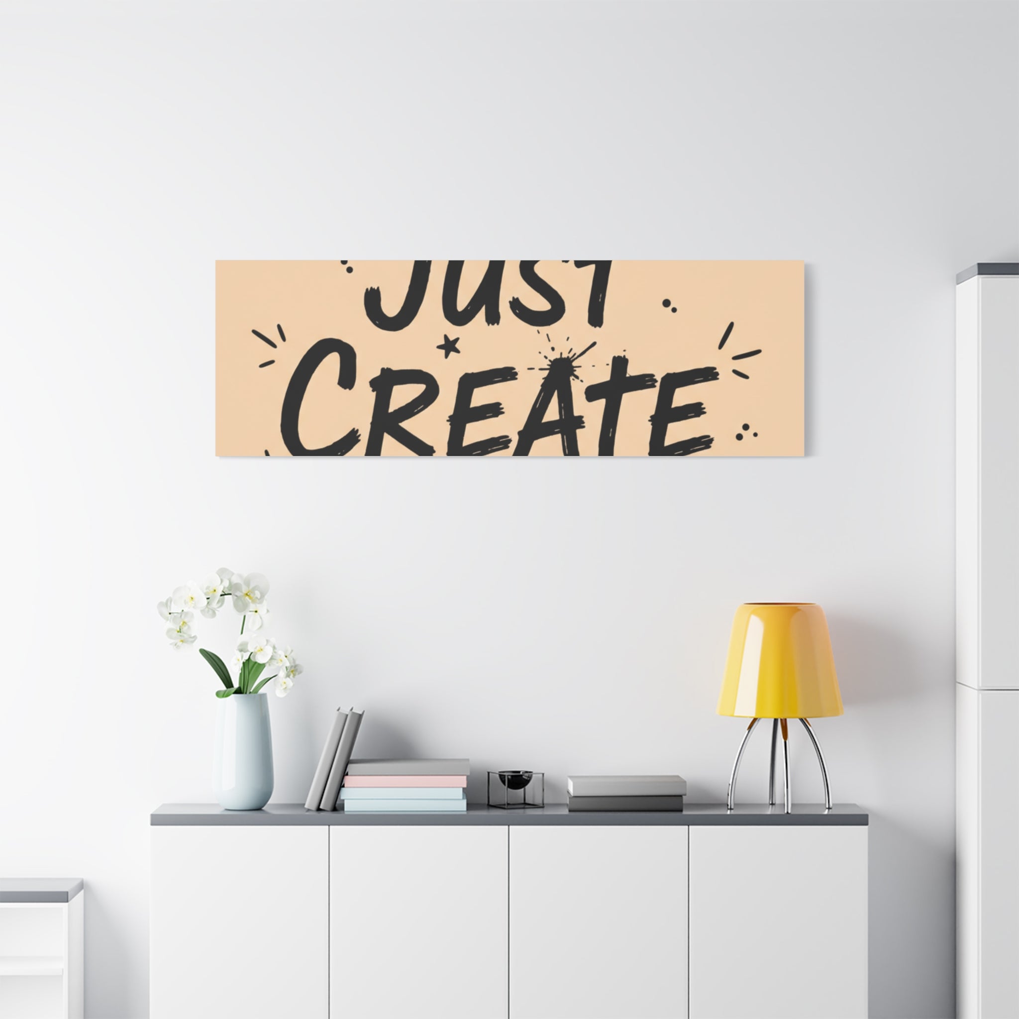 Just Create marker scribble art Canvas | Handwritten marker aesthetic