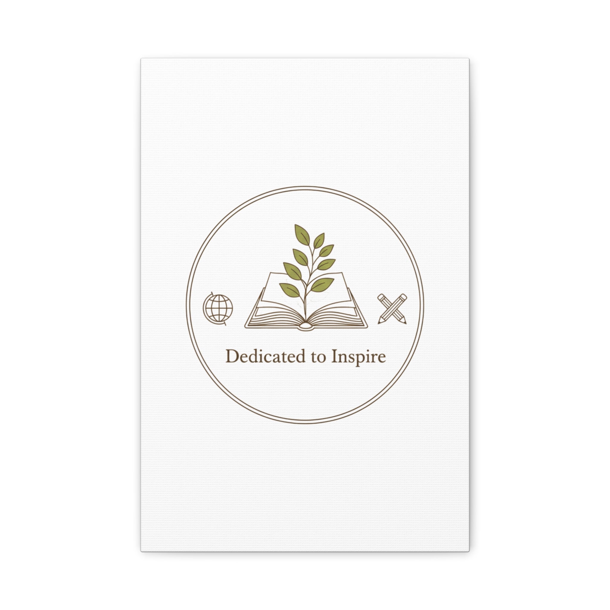 Dedicated to Inspire Canvas | Minimalist Teacher Decor, Educator Pride