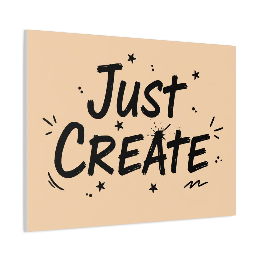 Just Create marker scribble art Canvas | Handwritten marker aesthetic