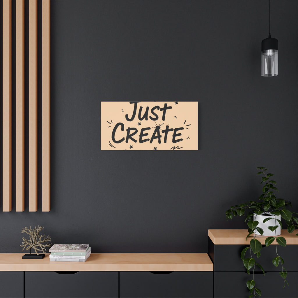 Just Create marker scribble art Canvas | Handwritten marker aesthetic