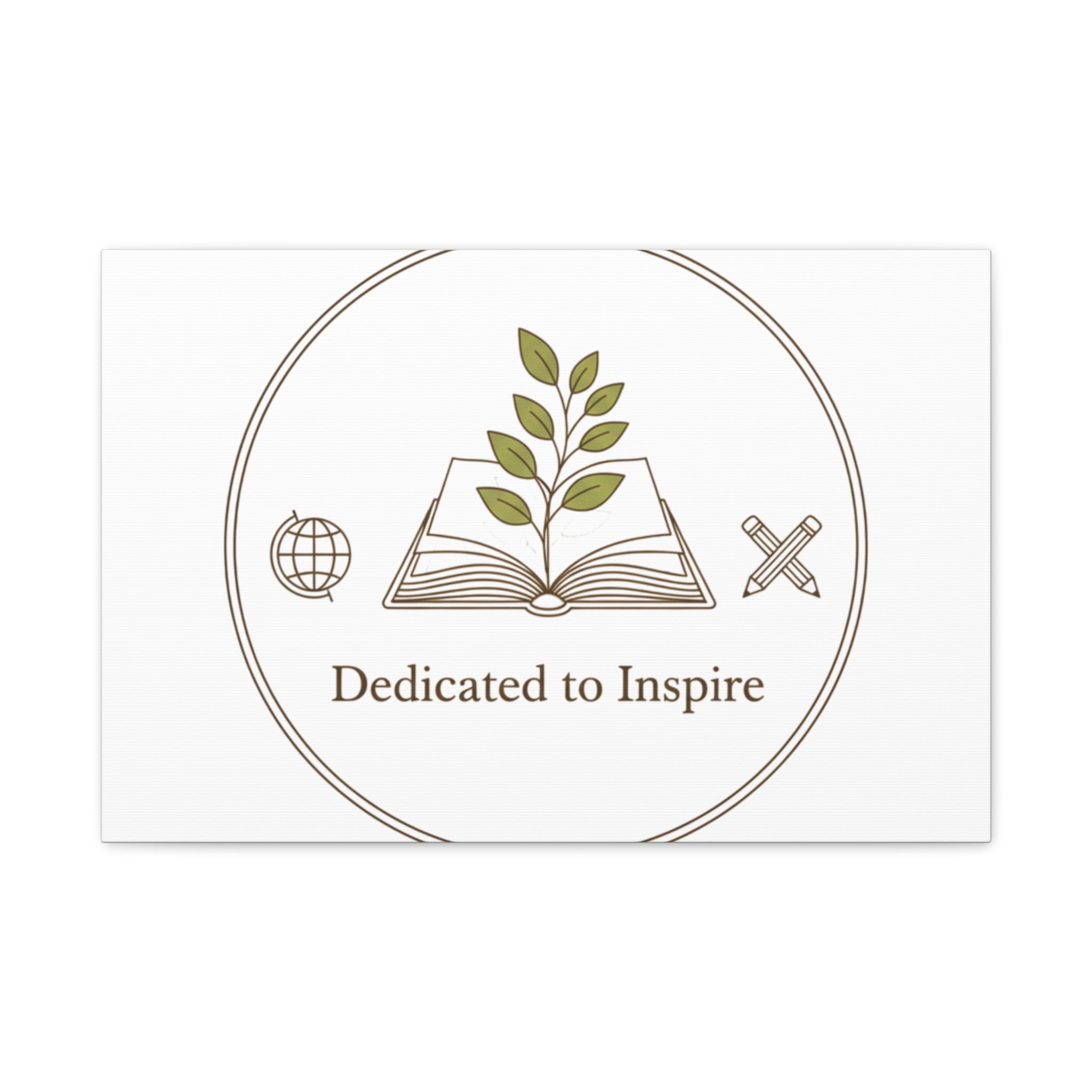 Dedicated to Inspire Canvas | Minimalist Teacher Decor, Educator Pride