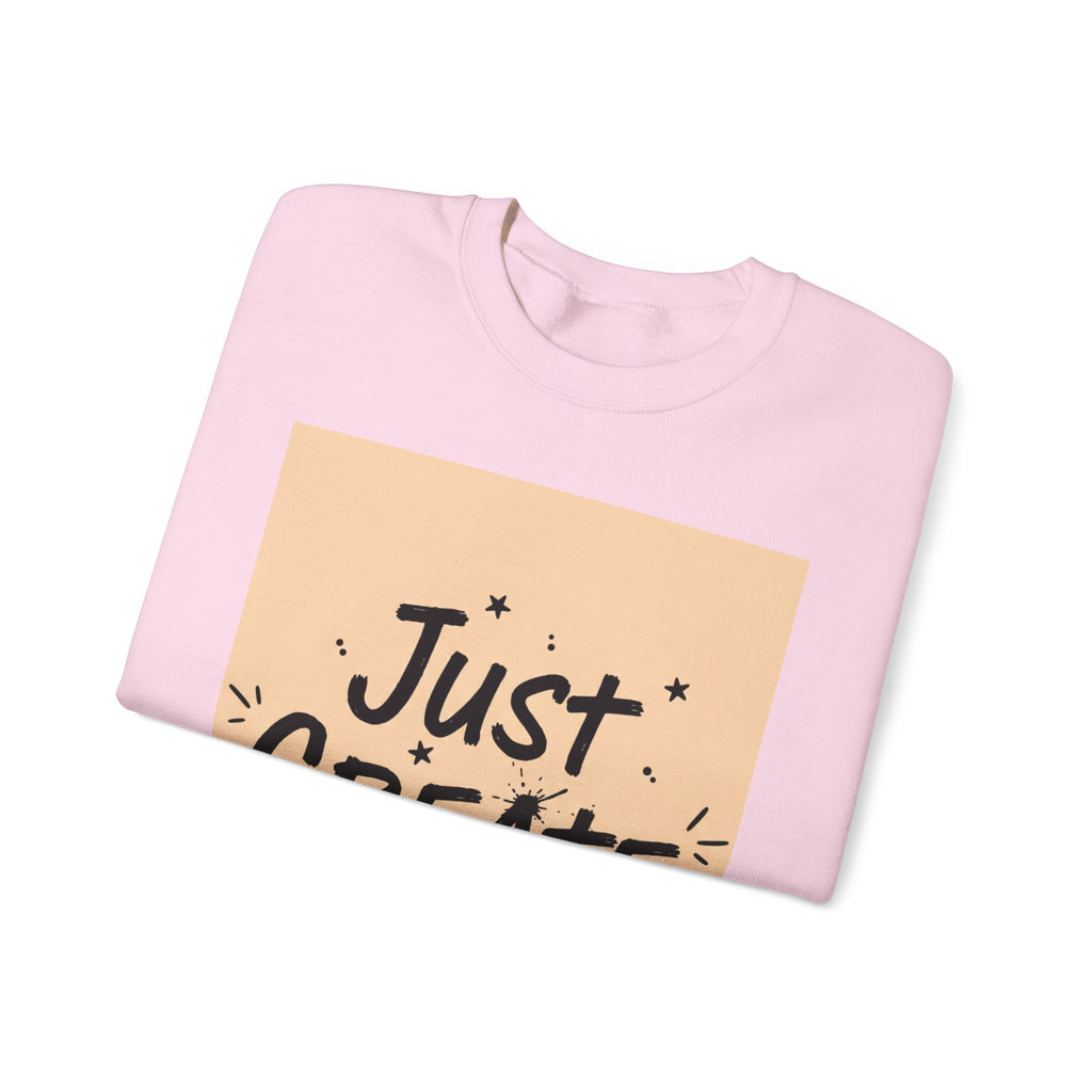Just Create marker scribble sweatshirt | handwritten font art, doodle quote
