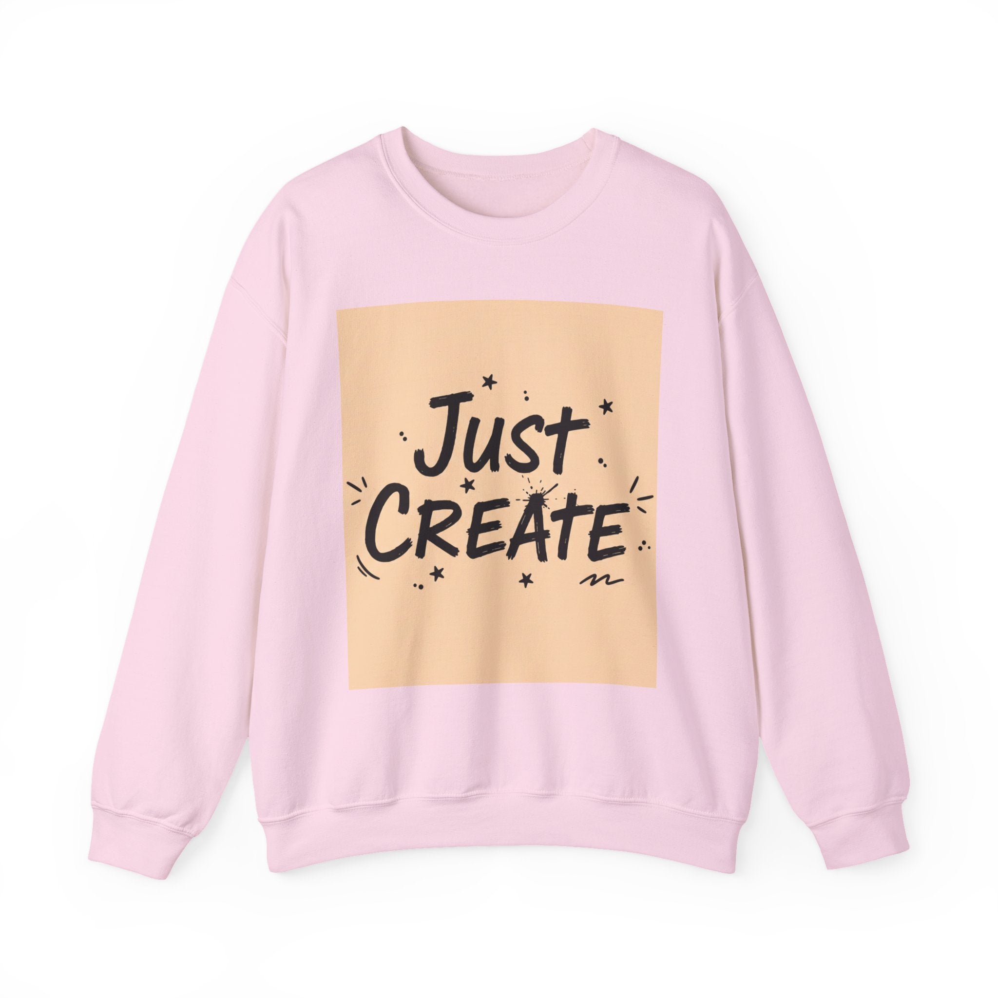 Just Create marker scribble sweatshirt | handwritten font art, doodle quote