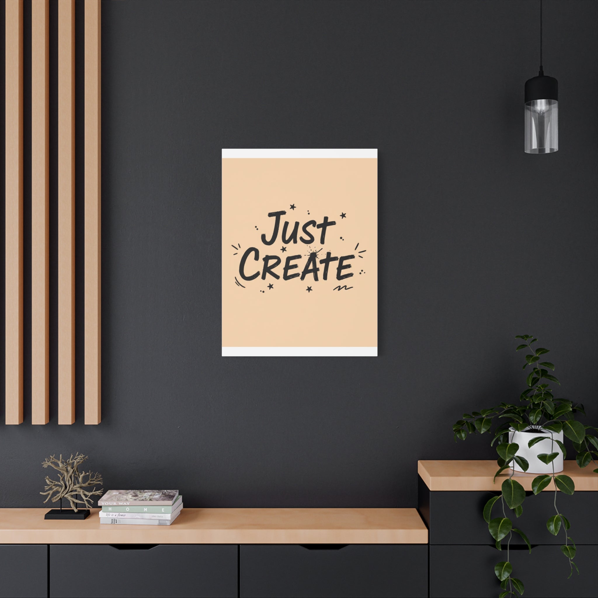 Just Create marker scribble art Canvas | Handwritten marker aesthetic
