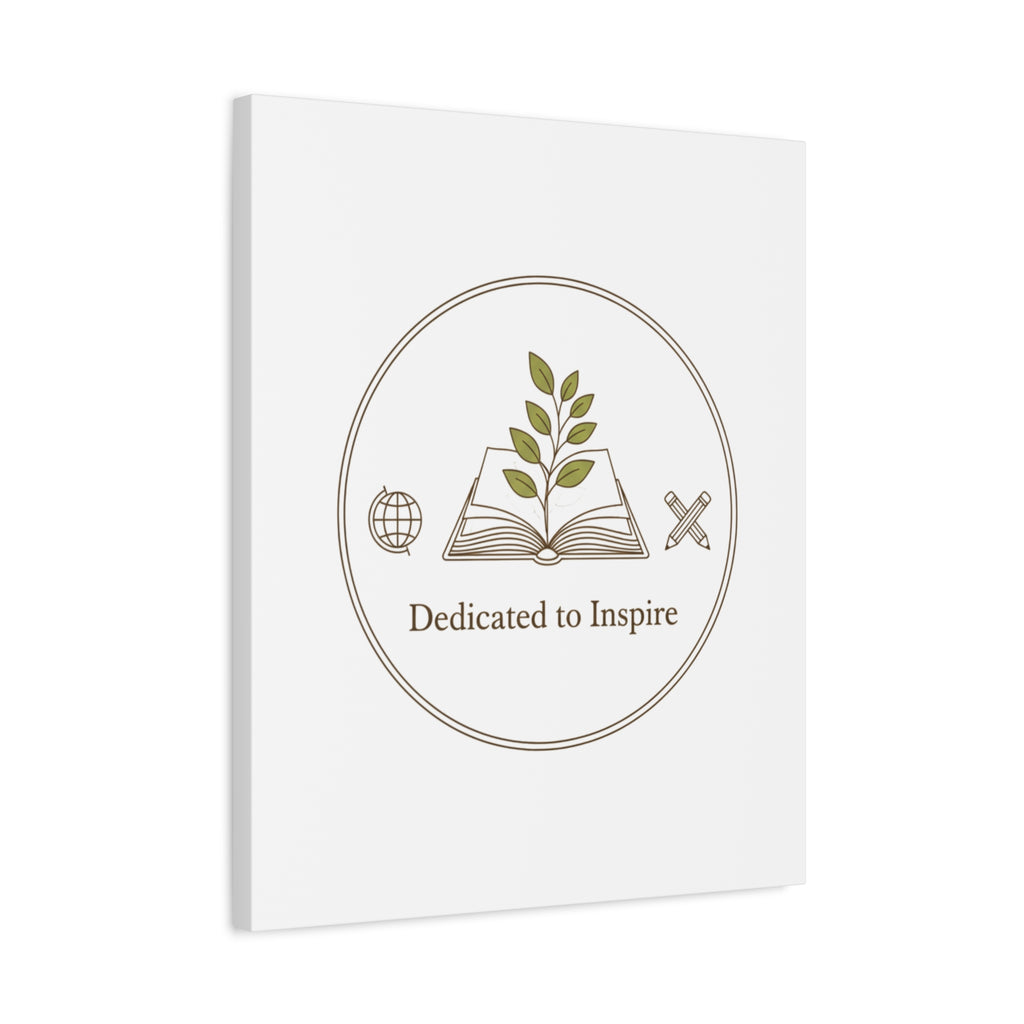 Dedicated to Inspire Canvas | Minimalist Teacher Decor, Educator Pride