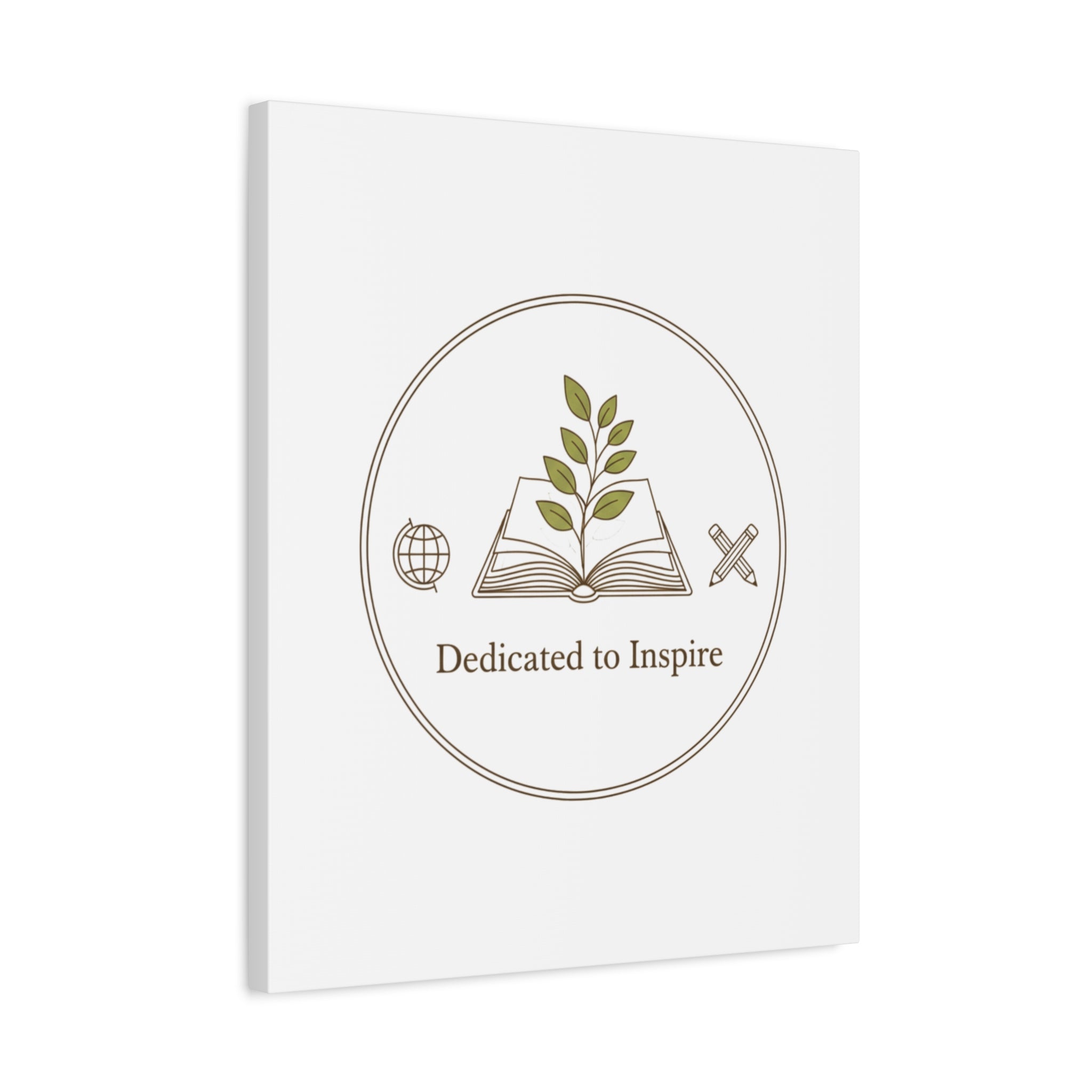 Dedicated to Inspire Canvas | Minimalist Teacher Decor, Educator Pride