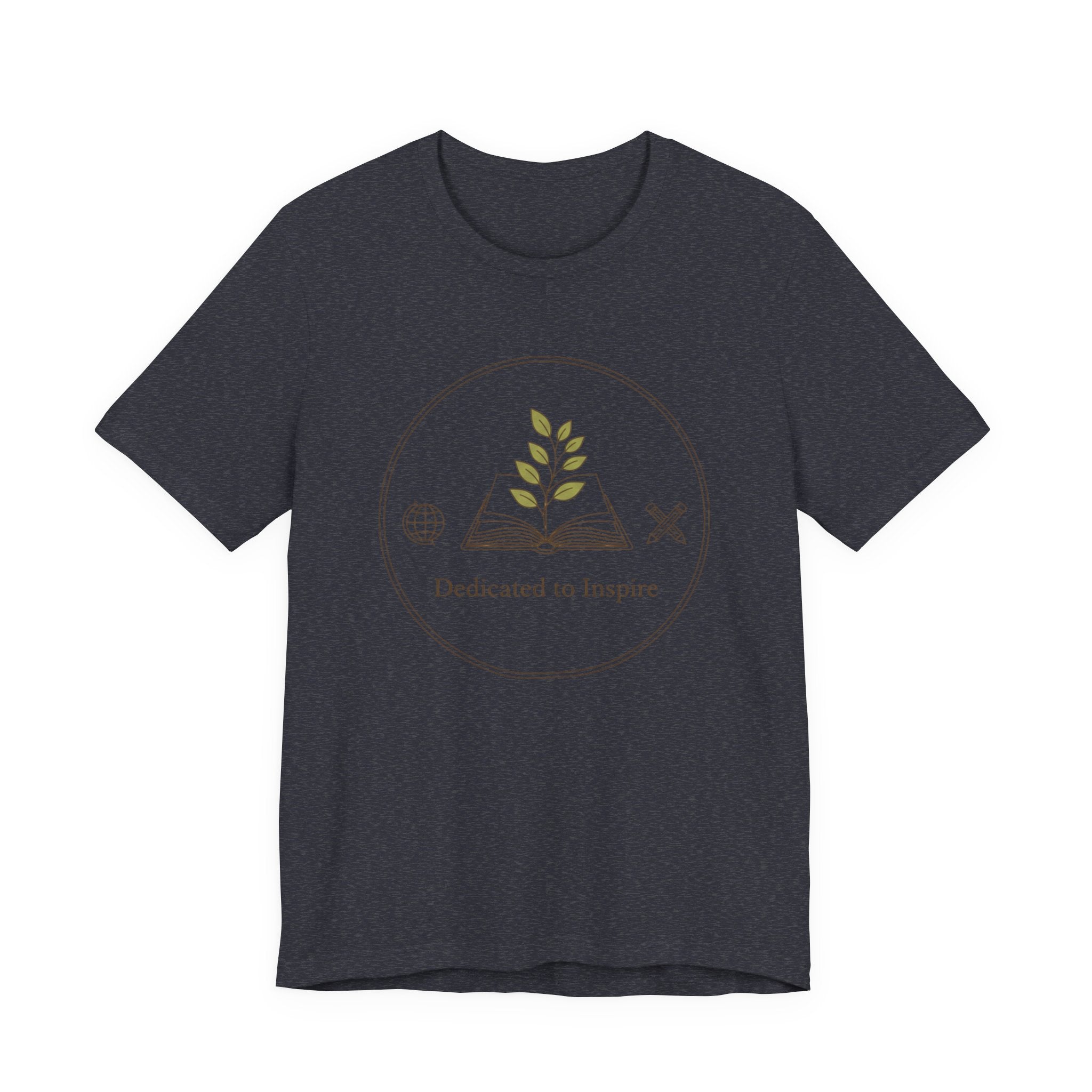 Dedicated to Inspire Tee | modern teacher shirt, minimalist educator pride