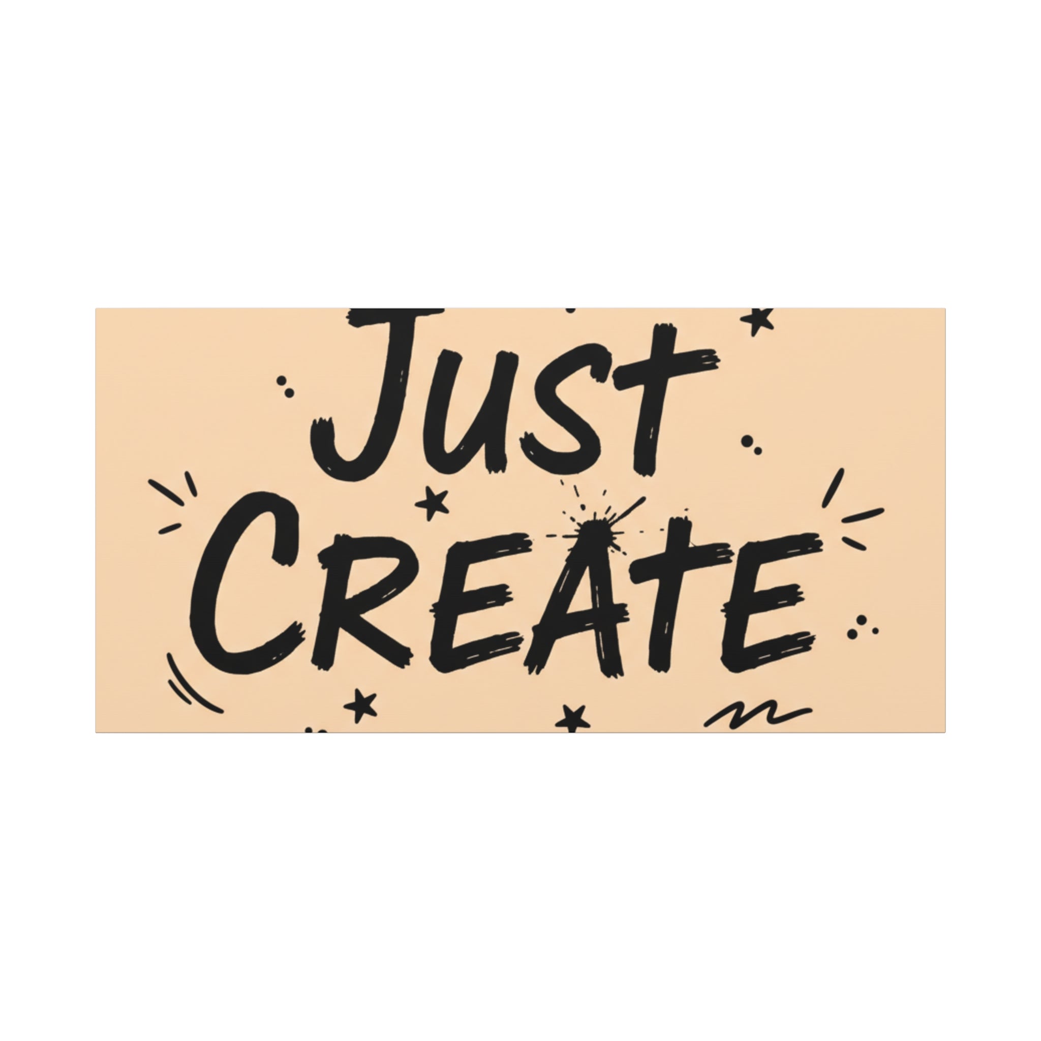 Just Create marker scribble art Canvas | Handwritten marker aesthetic