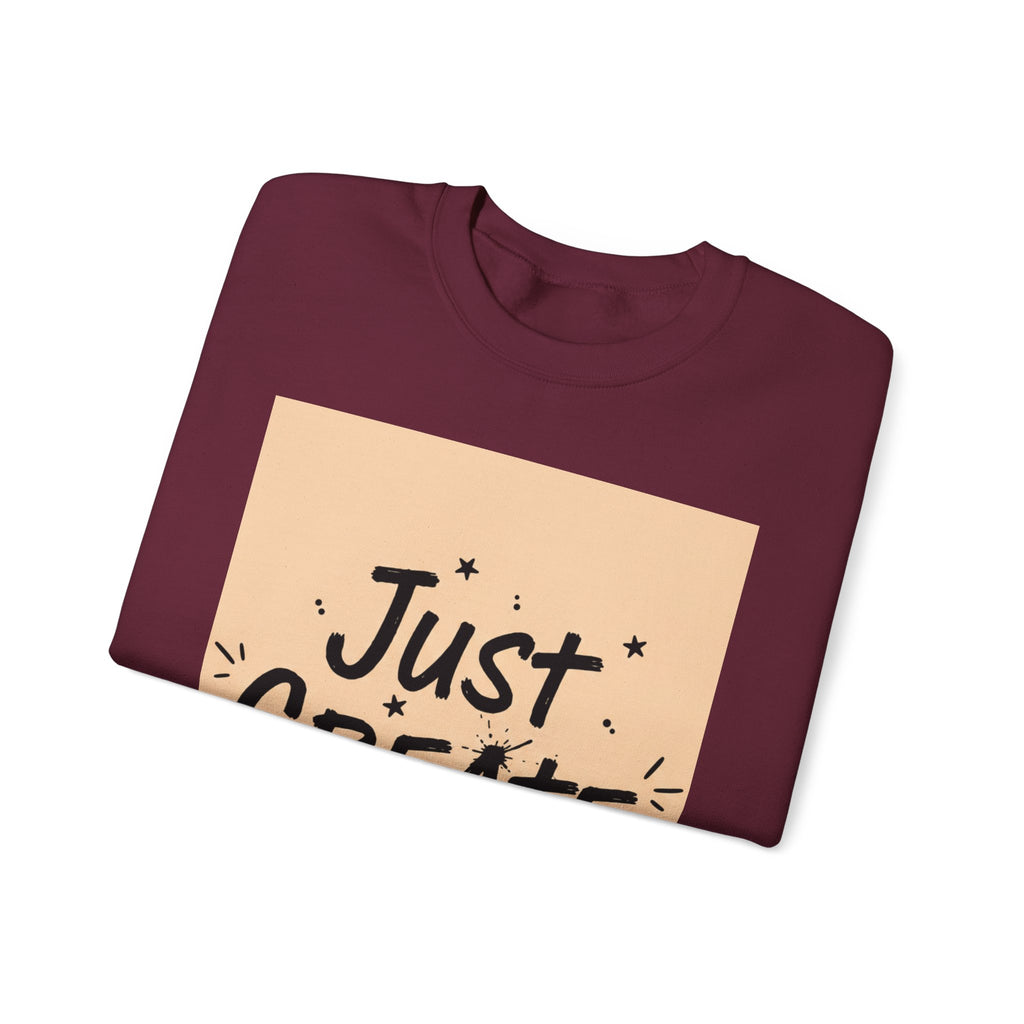 Just Create marker scribble sweatshirt | handwritten font art, doodle quote