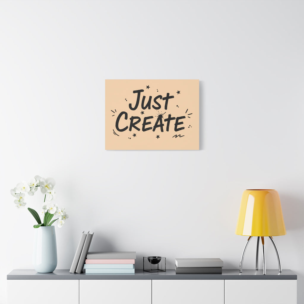 Just Create marker scribble art Canvas | Handwritten marker aesthetic