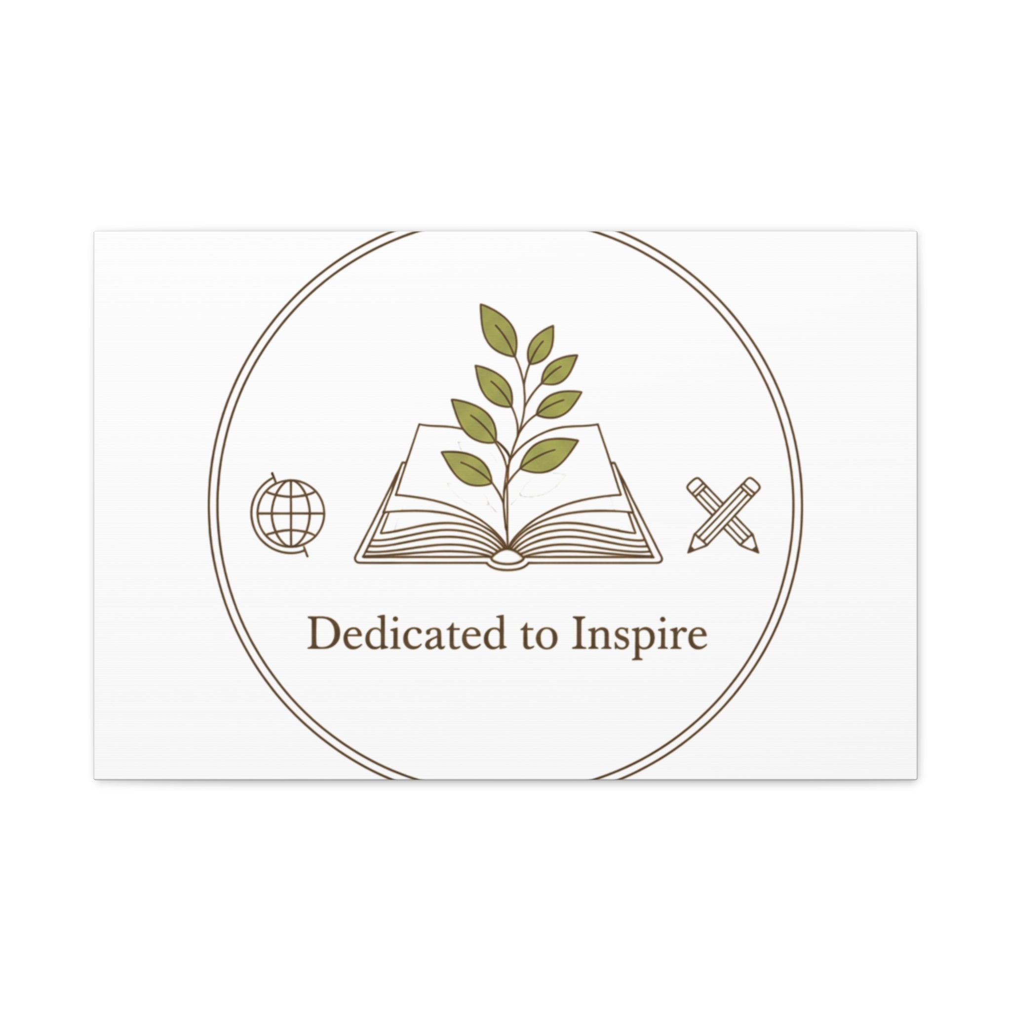 Dedicated to Inspire Canvas | Minimalist Teacher Decor, Educator Pride