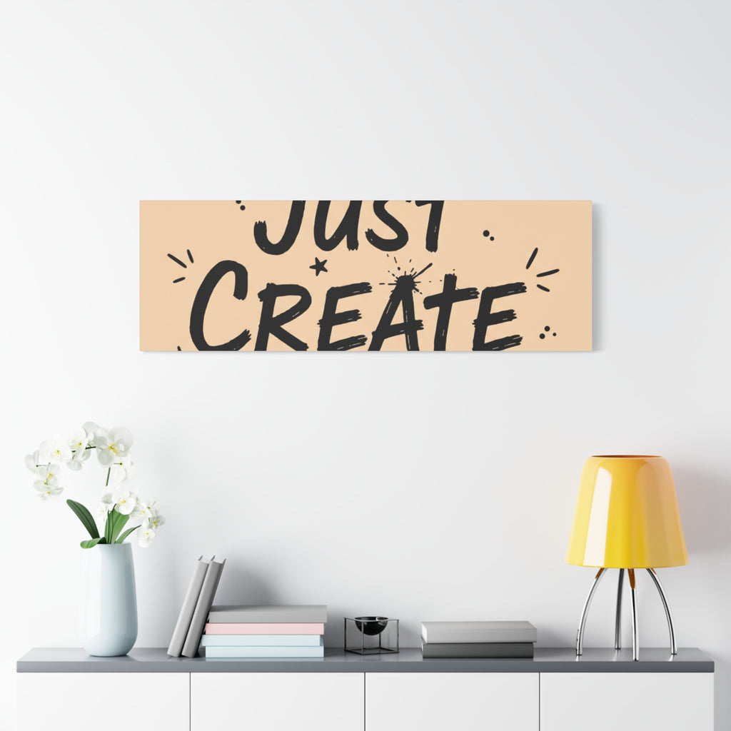 Just Create marker scribble art Canvas | Handwritten marker aesthetic