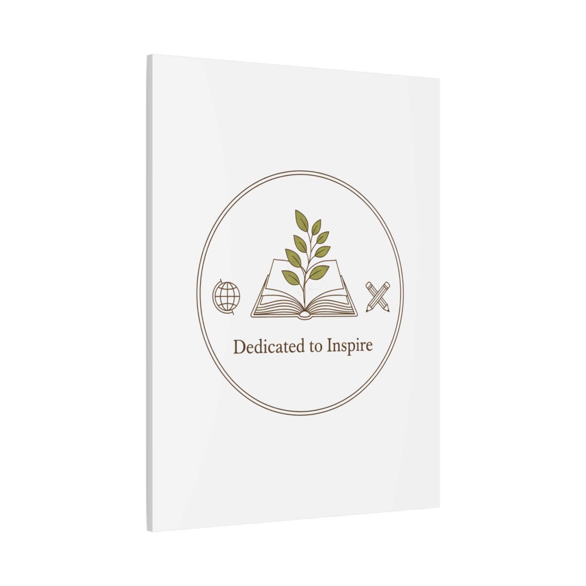 Dedicated to Inspire Canvas | Minimalist Teacher Decor, Educator Pride