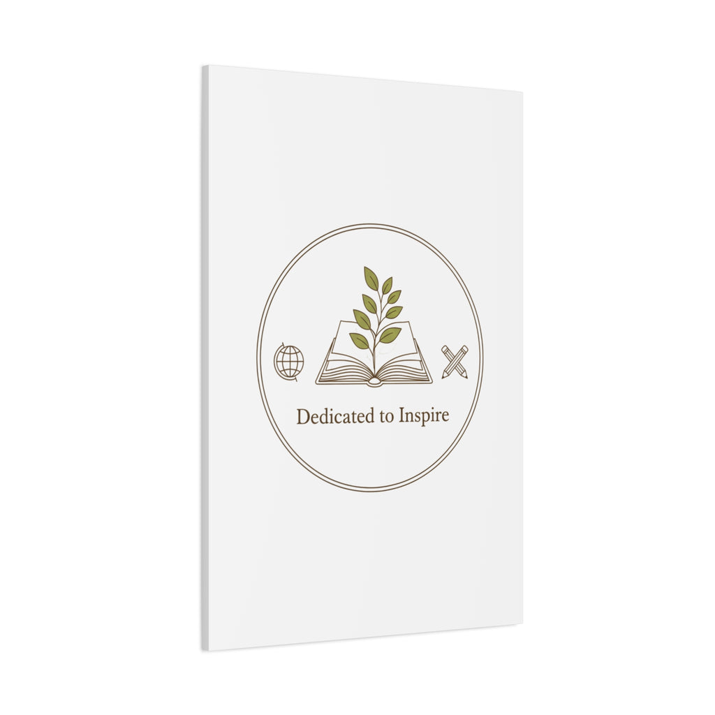 Dedicated to Inspire Canvas | Minimalist Teacher Decor, Educator Pride