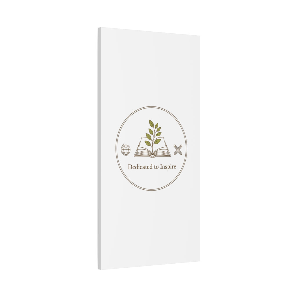 Dedicated to Inspire Canvas | Minimalist Teacher Decor, Educator Pride