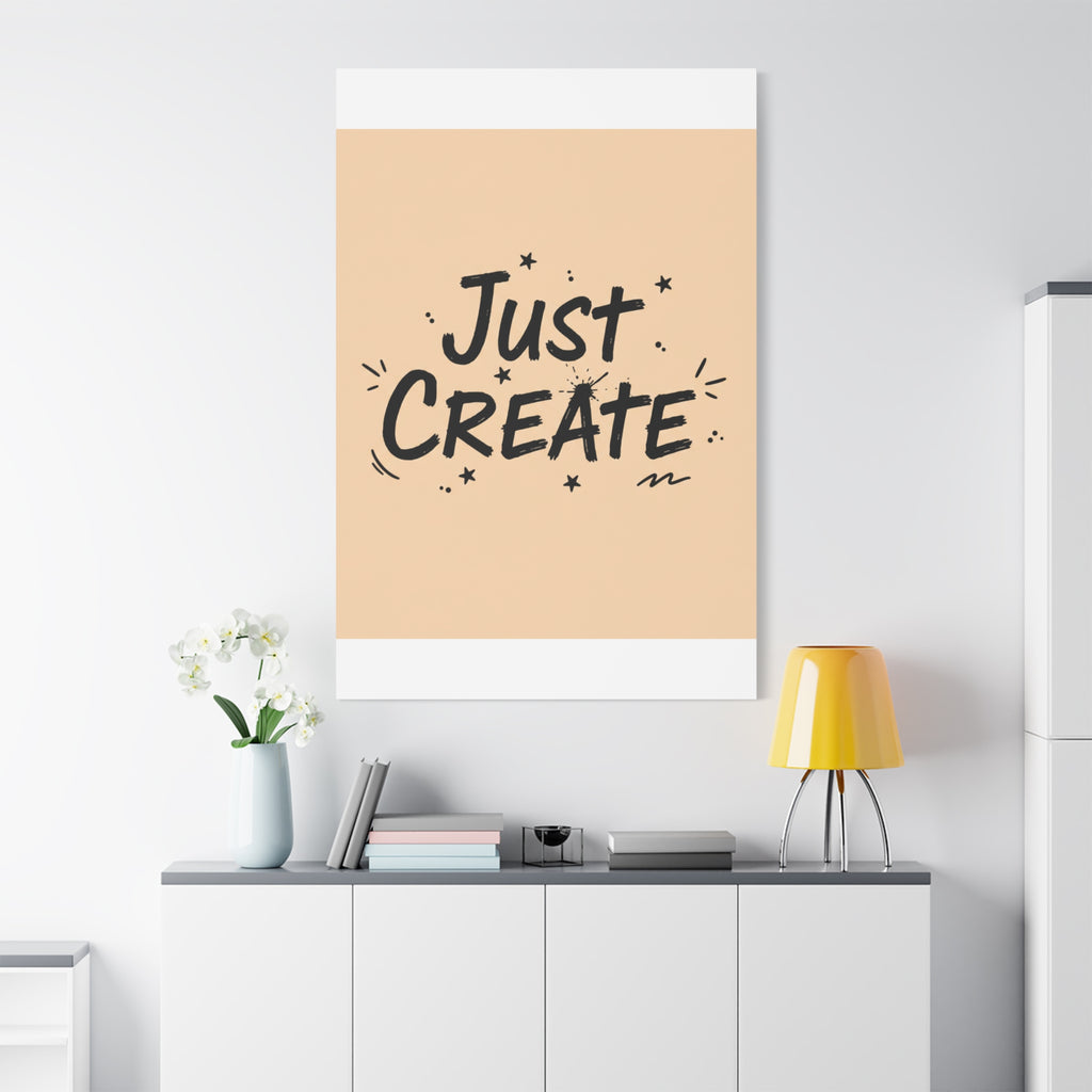 Just Create marker scribble art Canvas | Handwritten marker aesthetic