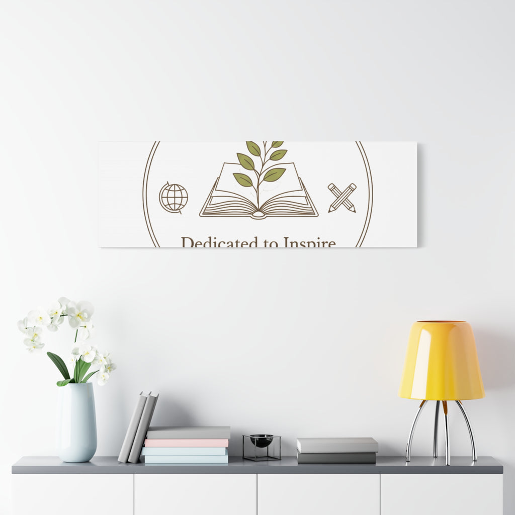 Dedicated to Inspire Canvas | Minimalist Teacher Decor, Educator Pride