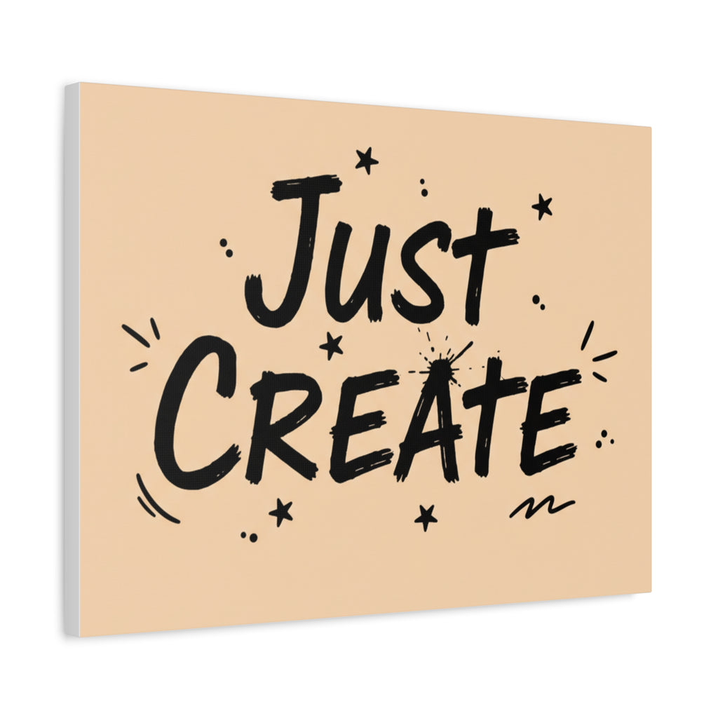 Just Create marker scribble art Canvas | Handwritten marker aesthetic