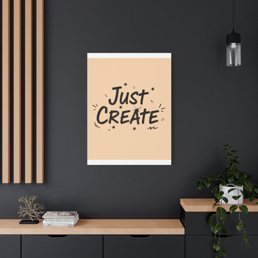 Just Create marker scribble art Canvas | Handwritten marker aesthetic