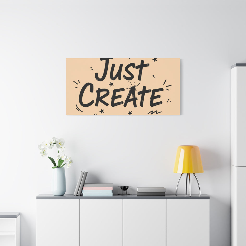 Just Create marker scribble art Canvas | Handwritten marker aesthetic