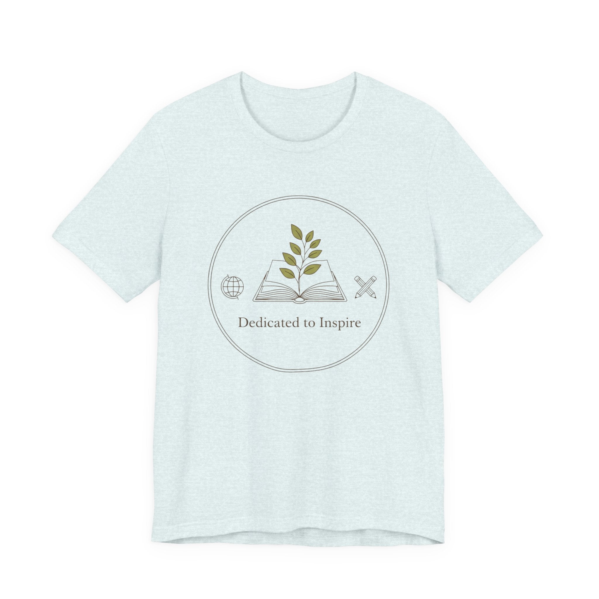 Dedicated to Inspire Tee | modern teacher shirt, minimalist educator pride