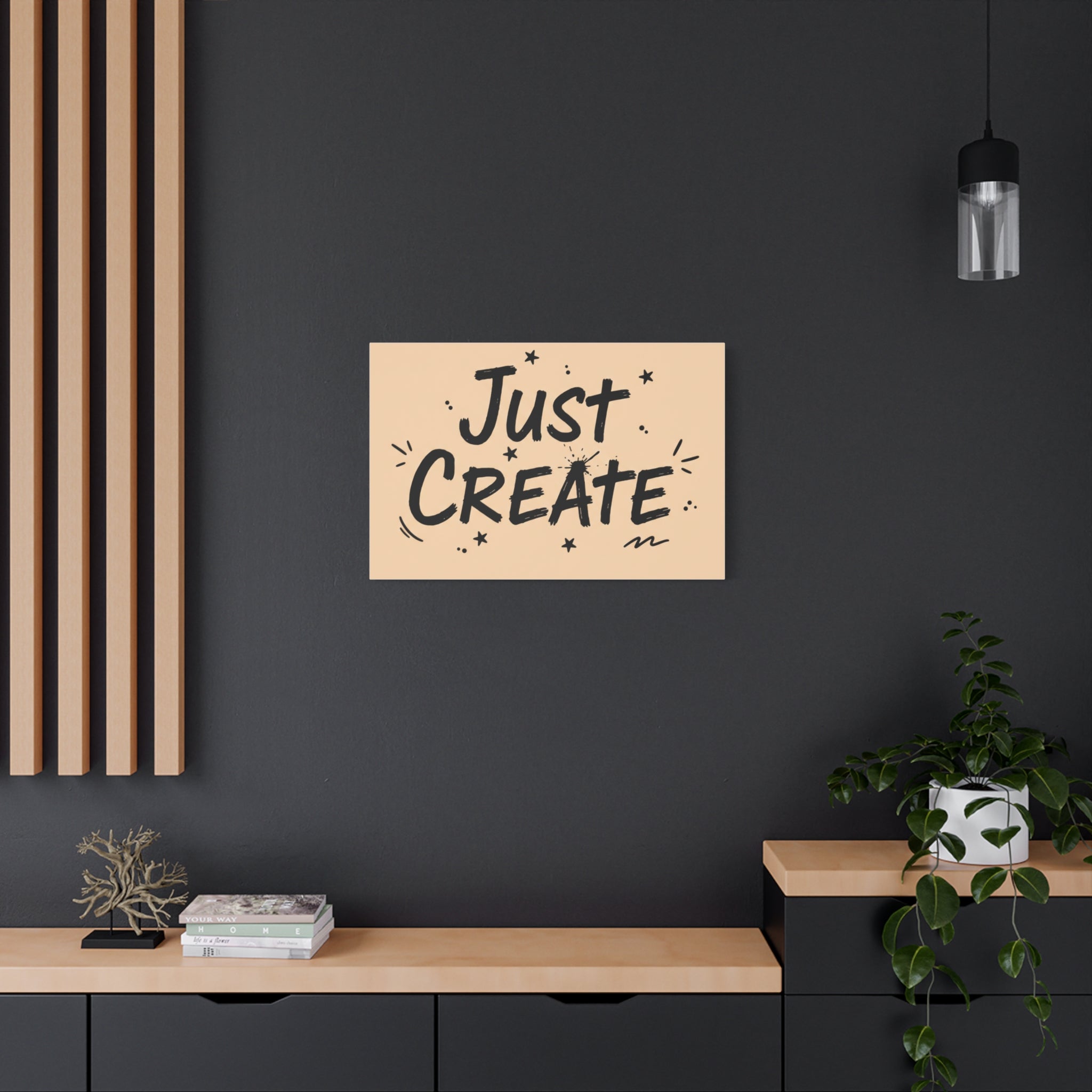 Just Create marker scribble art Canvas | Handwritten marker aesthetic