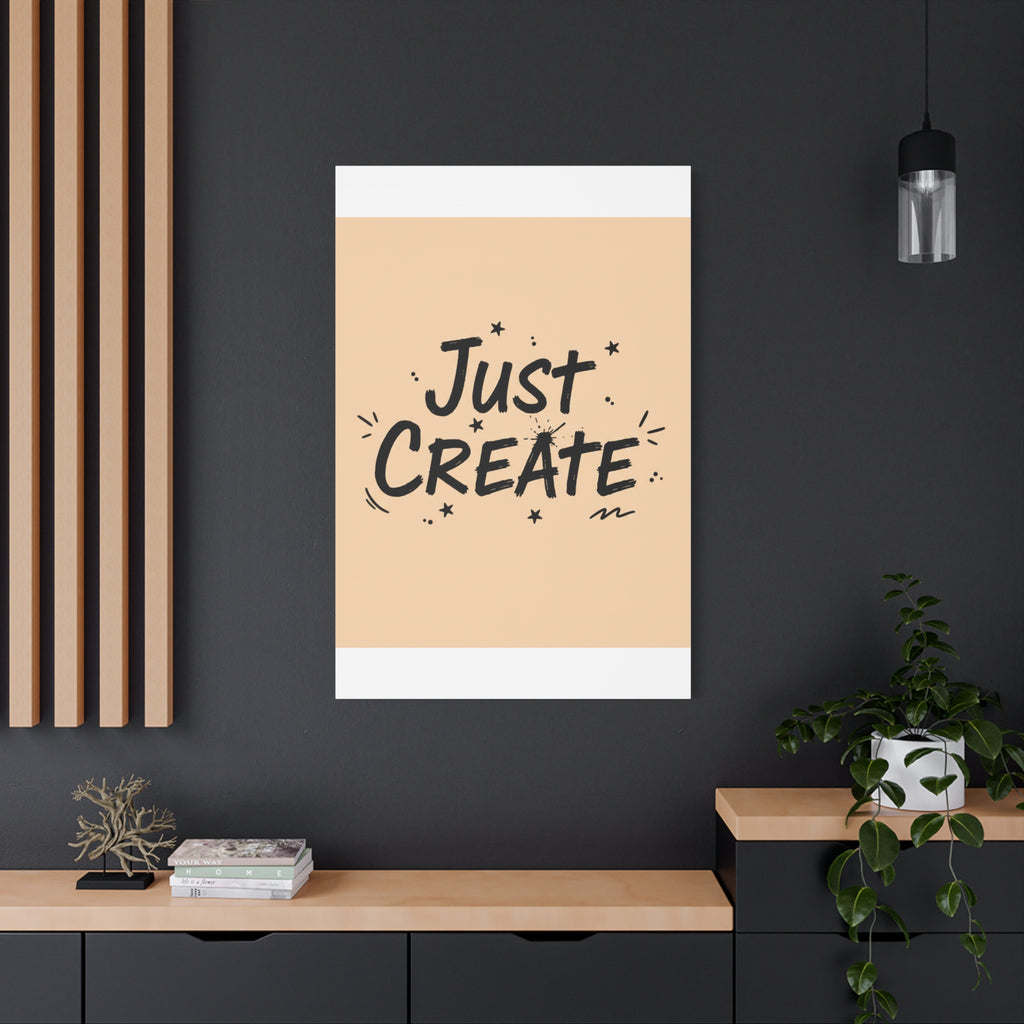 Just Create marker scribble art Canvas | Handwritten marker aesthetic