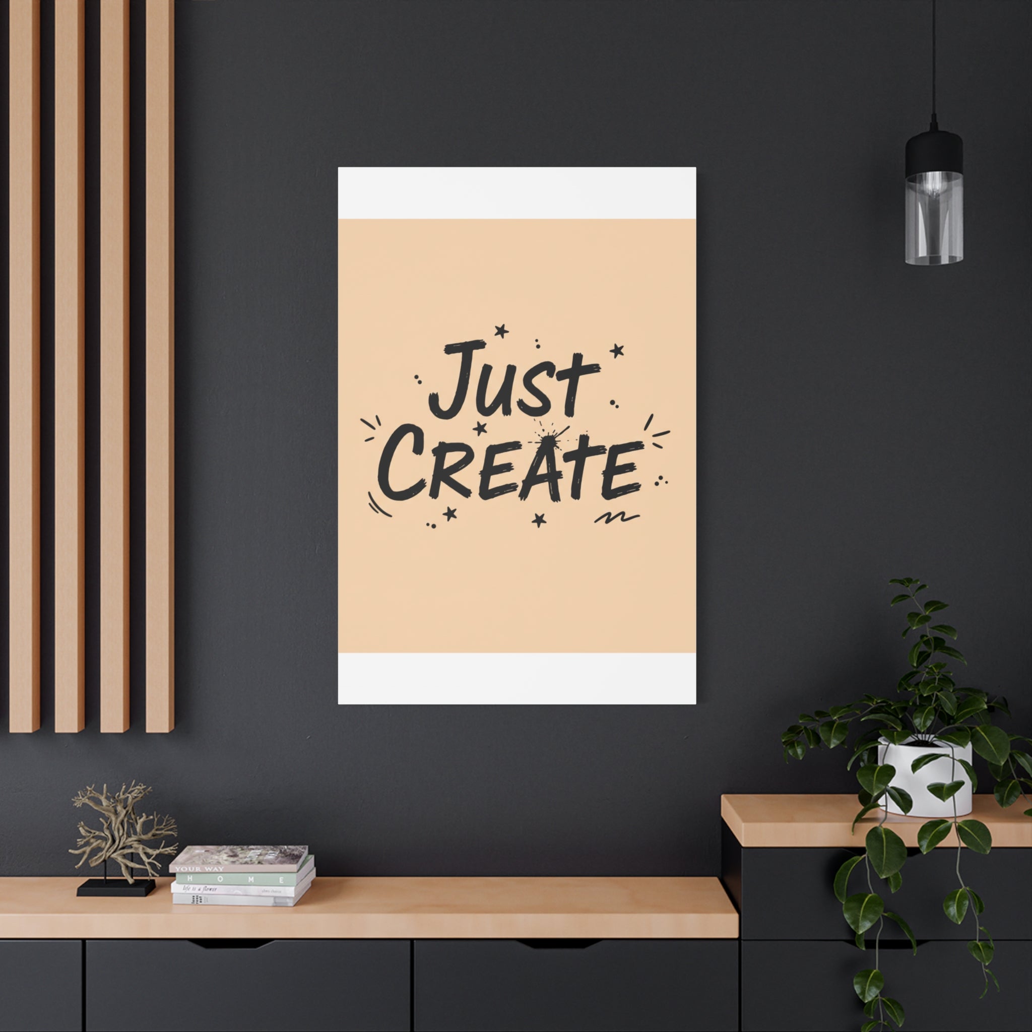 Just Create marker scribble art Canvas | Handwritten marker aesthetic