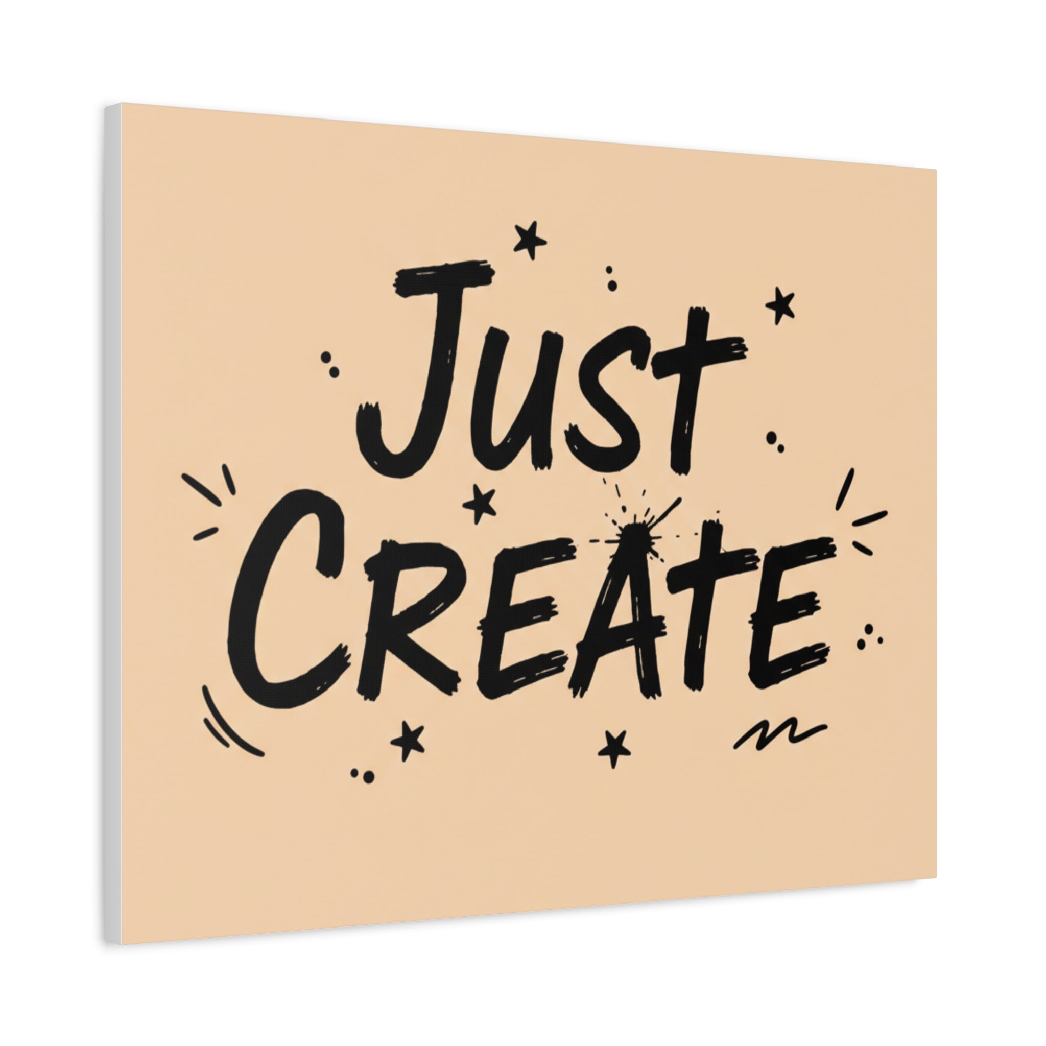 Just Create marker scribble art Canvas | Handwritten marker aesthetic