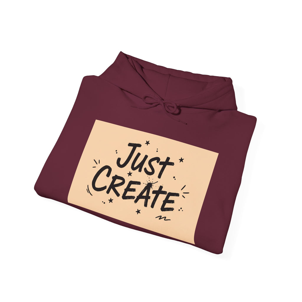 Just Create handwritten marker hoodie | doodle quote, marker scribble design