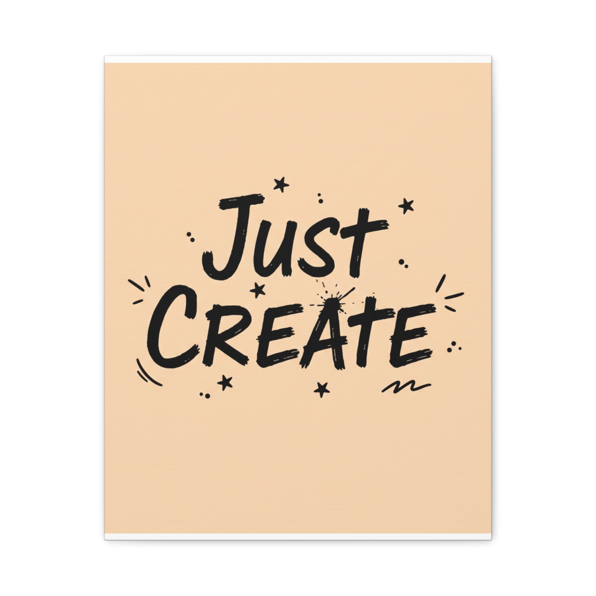 Just Create marker scribble art Canvas | Handwritten marker aesthetic