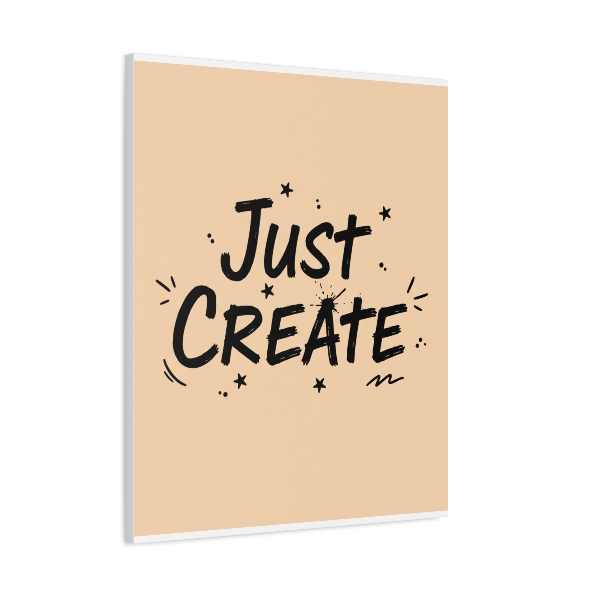 Just Create marker scribble art Canvas | Handwritten marker aesthetic